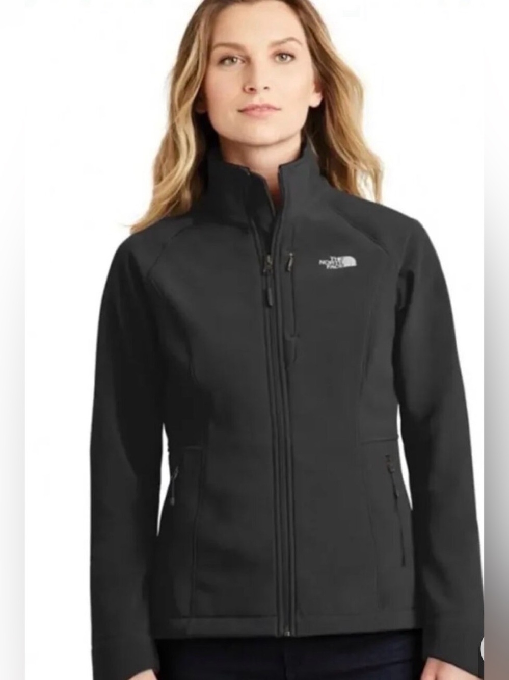 The North Face Women's Black Full-Zip Softshell Jacket size Large